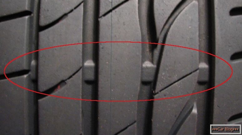indicatore di usura dei pneumatici