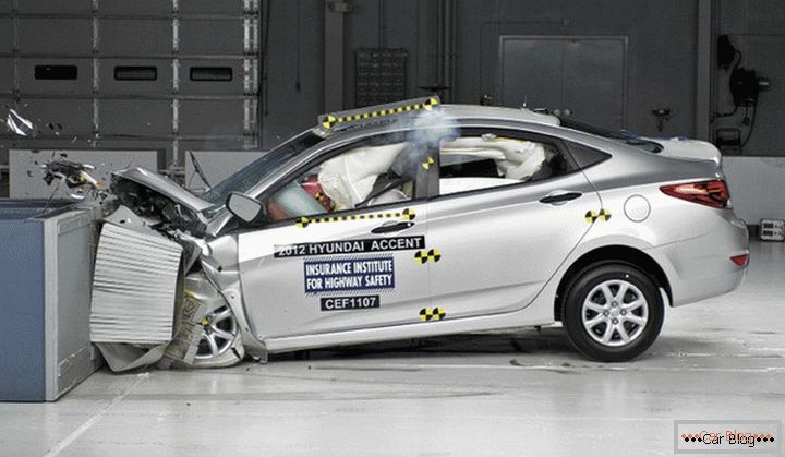 Nuovo crash test Hyundai Solaris