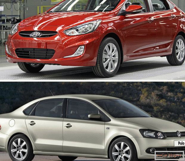 Confronto di auto Hyundai Solaris e Volkswagen Polo